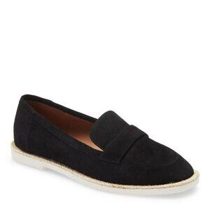 Caslon Tristian Suede Espadrille Loafers‎ Slip On Flats Black Size 6.5M S…
